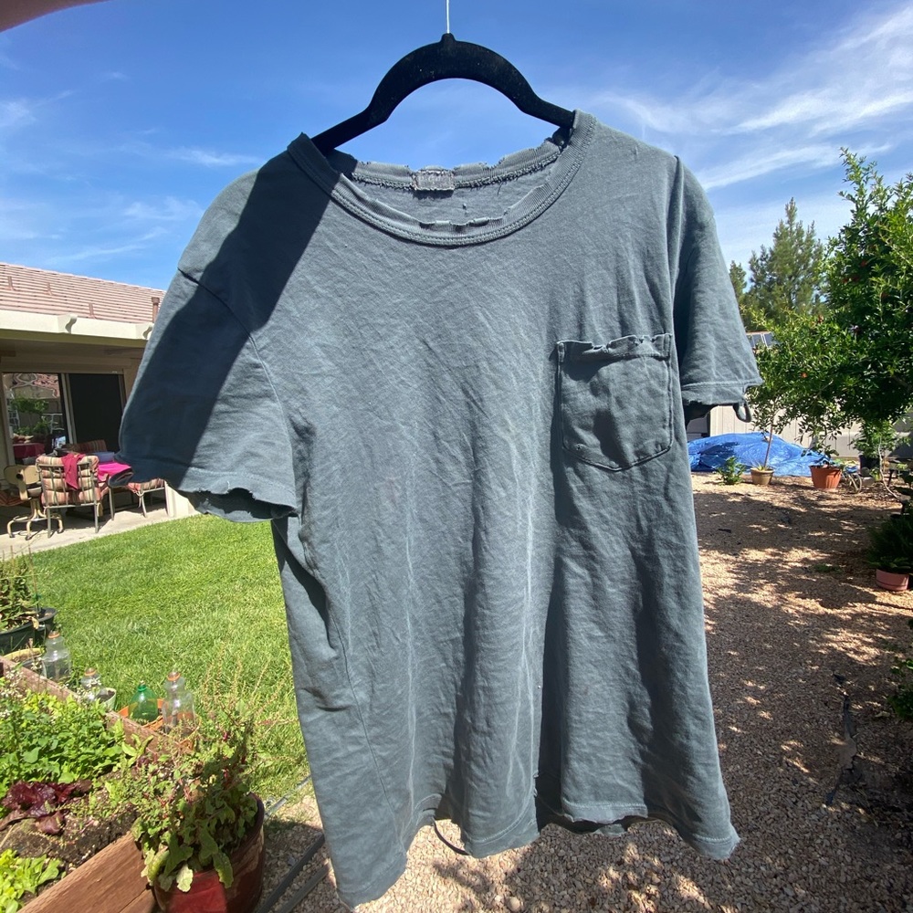 Brandy Melville distressed basic charcoal t shirt